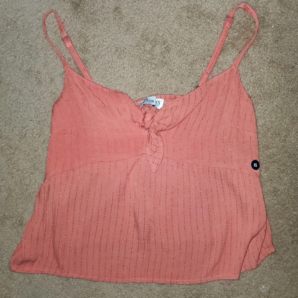 NWT Holister XS tank, dusty pink, tie front